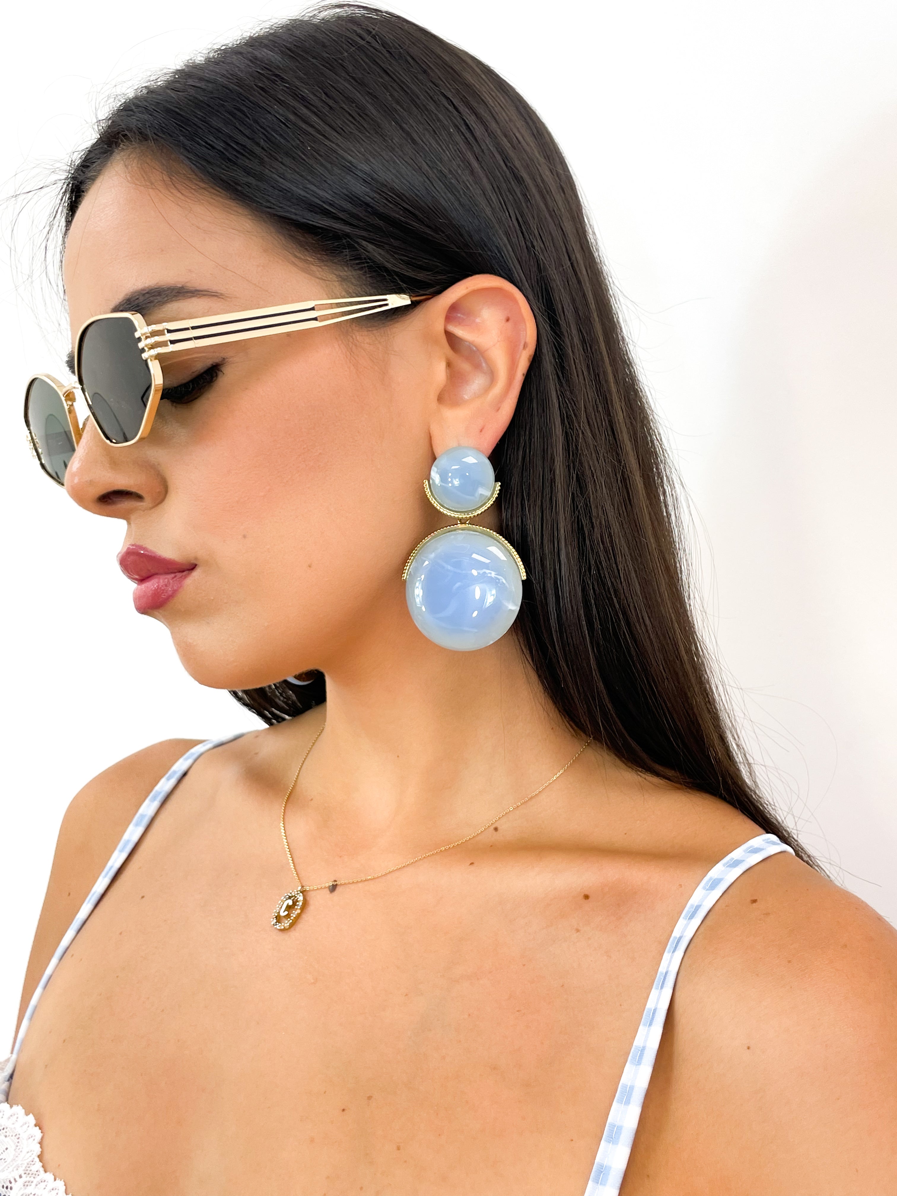 Orecchini pendente azzurro
