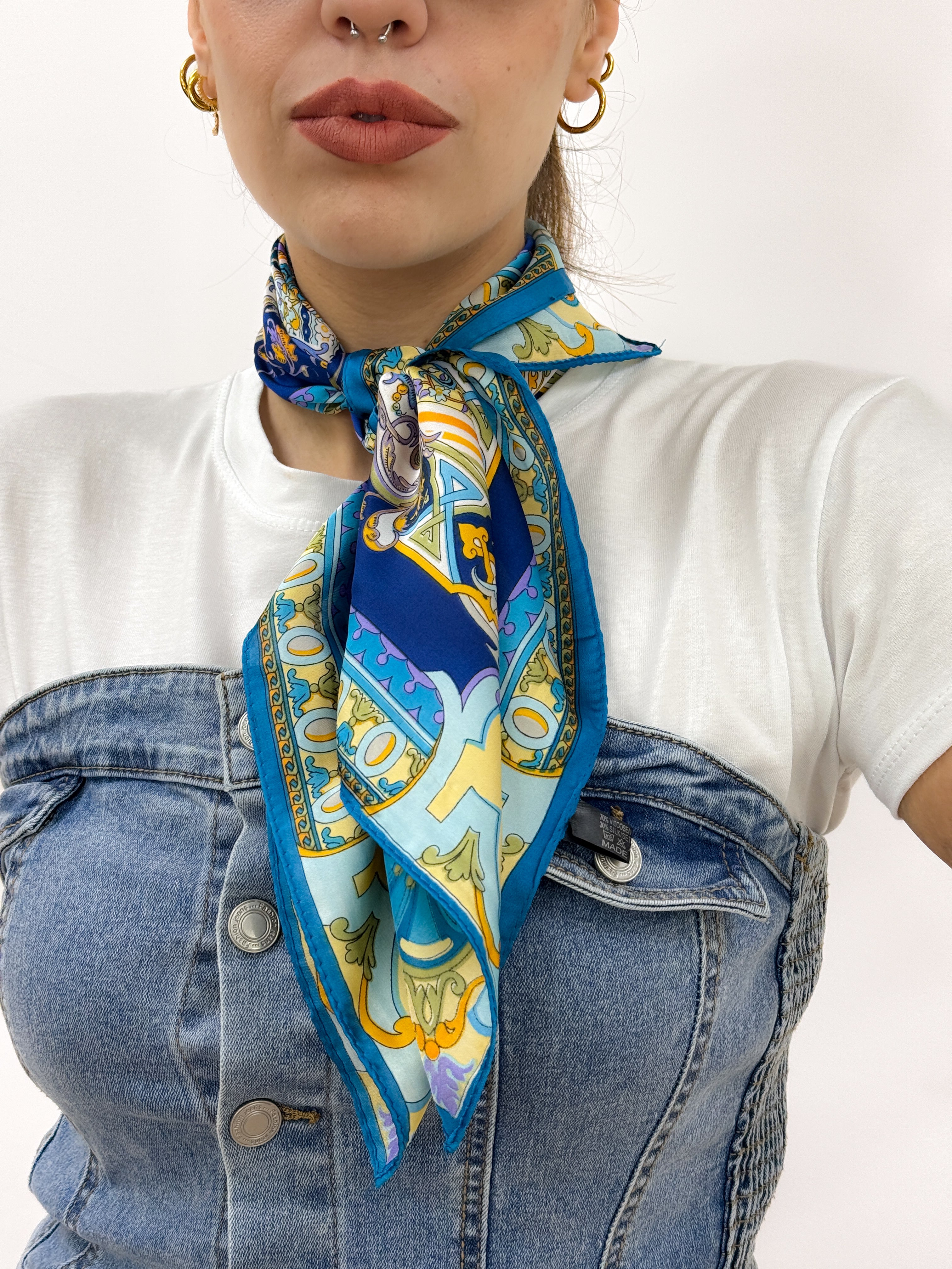 Foulard TURCHESE/LILLA