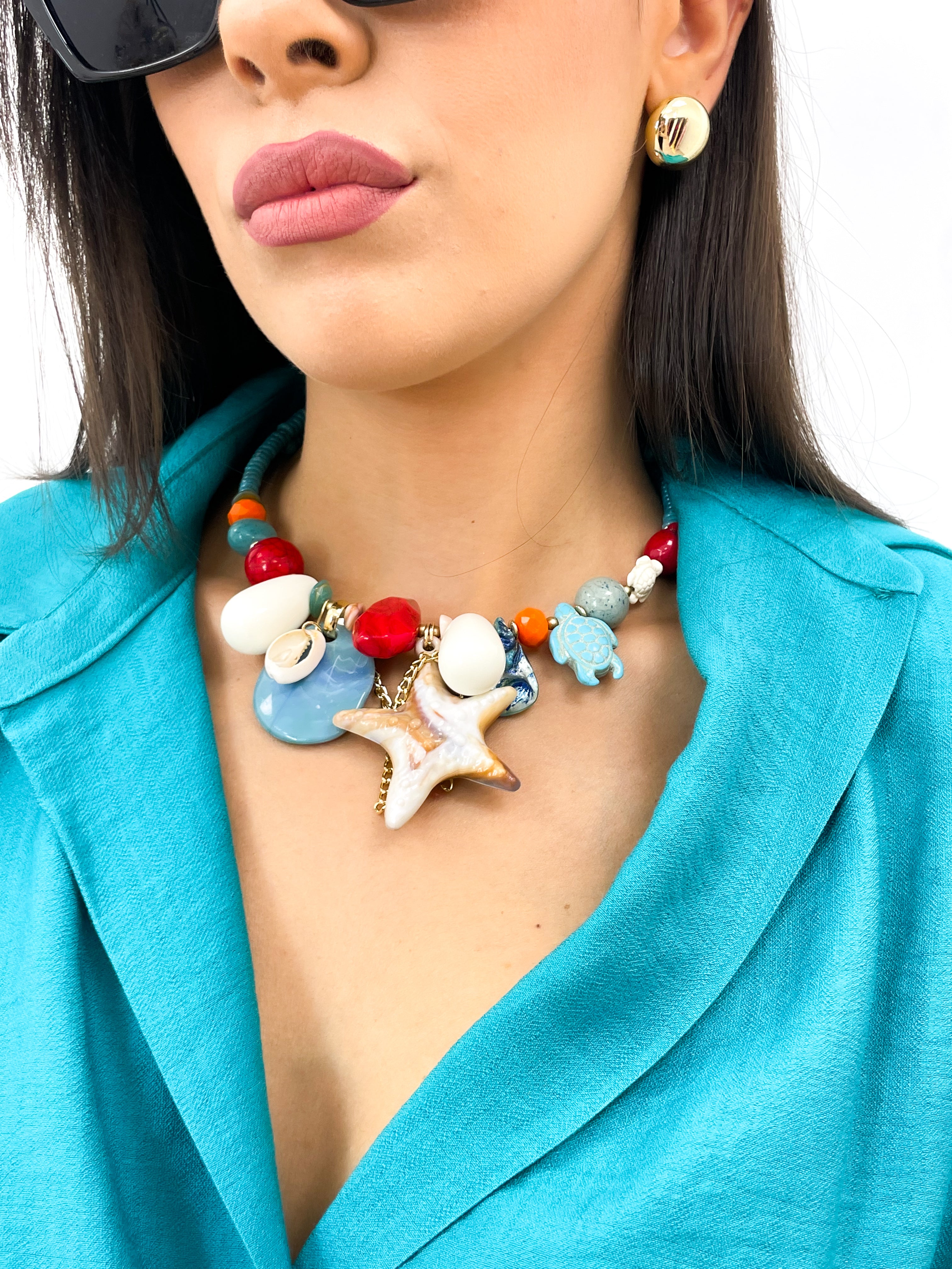 Collana rigida coriandoli di mare