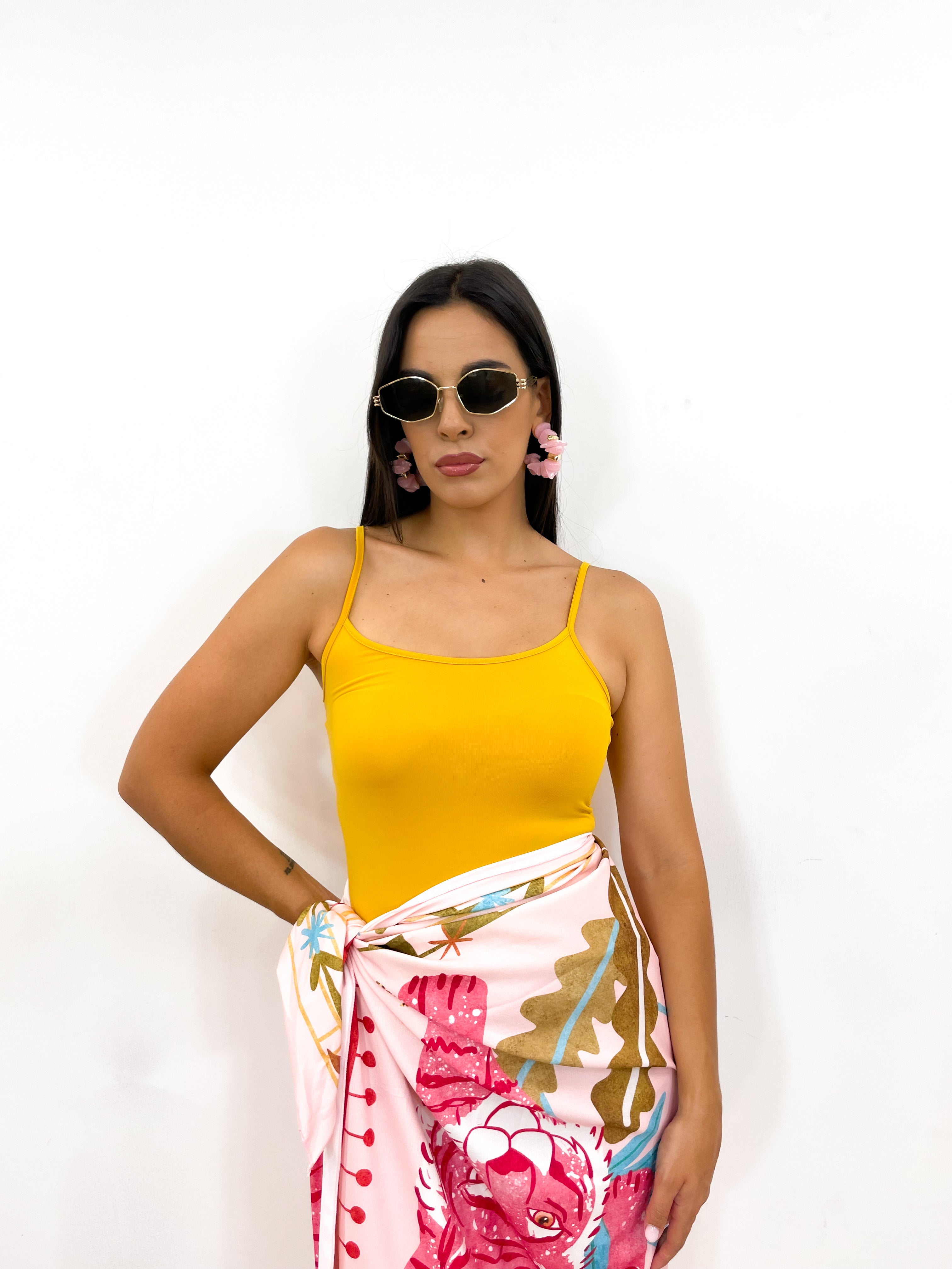 Orecchini cerchio madre perla rosa
