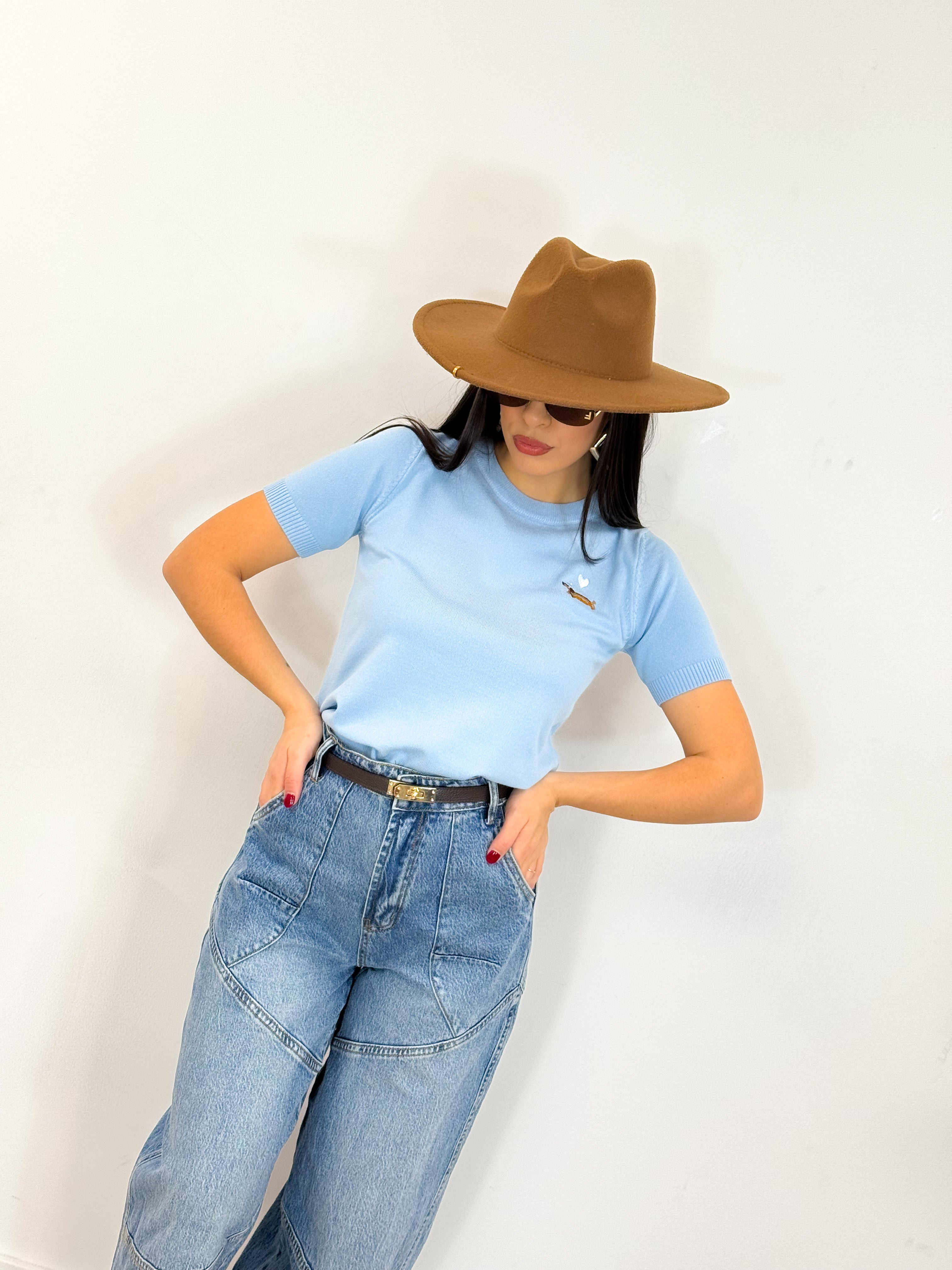 Maglia Mini Bass Celeste