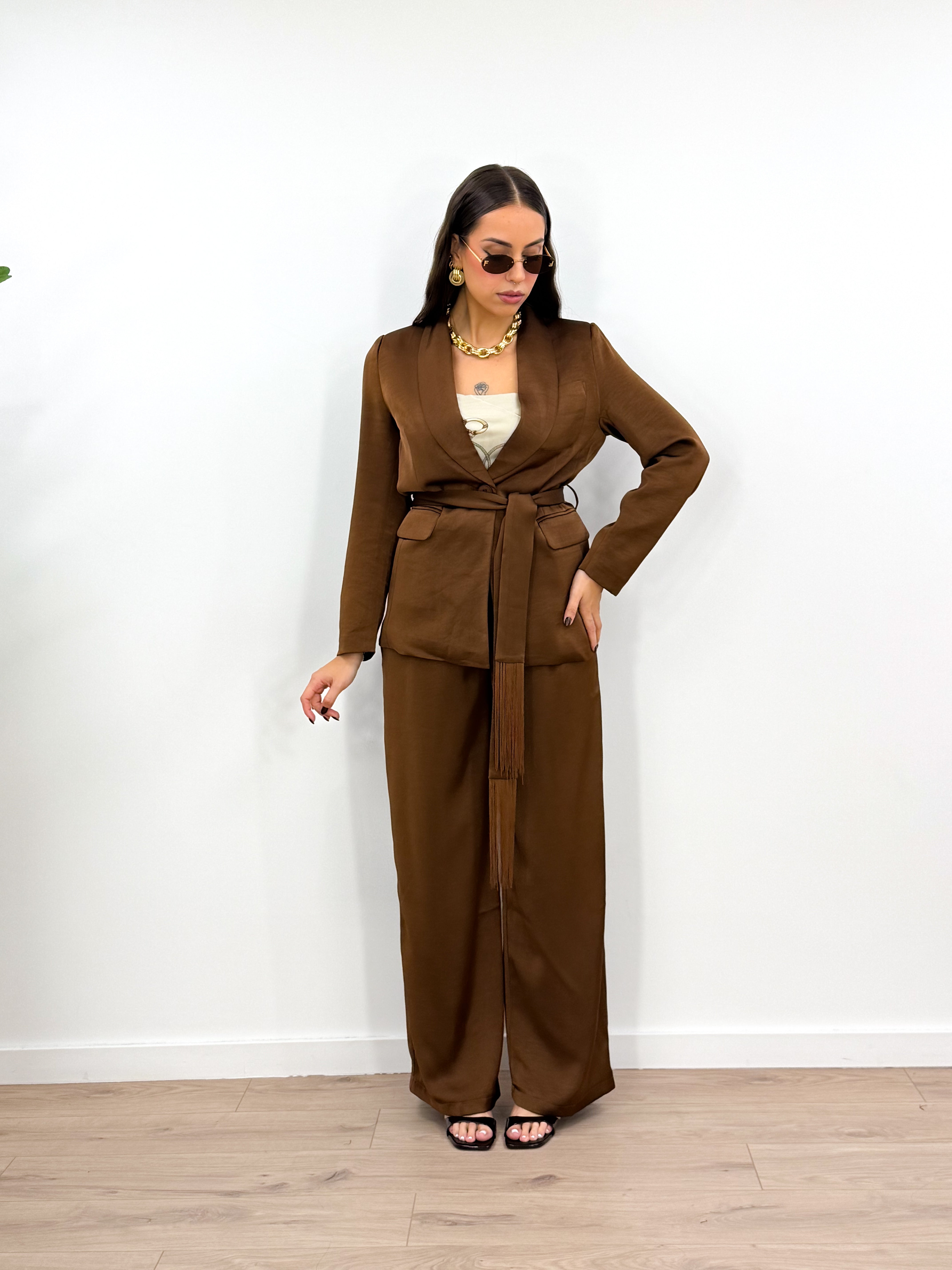 Tailleur party bronzo