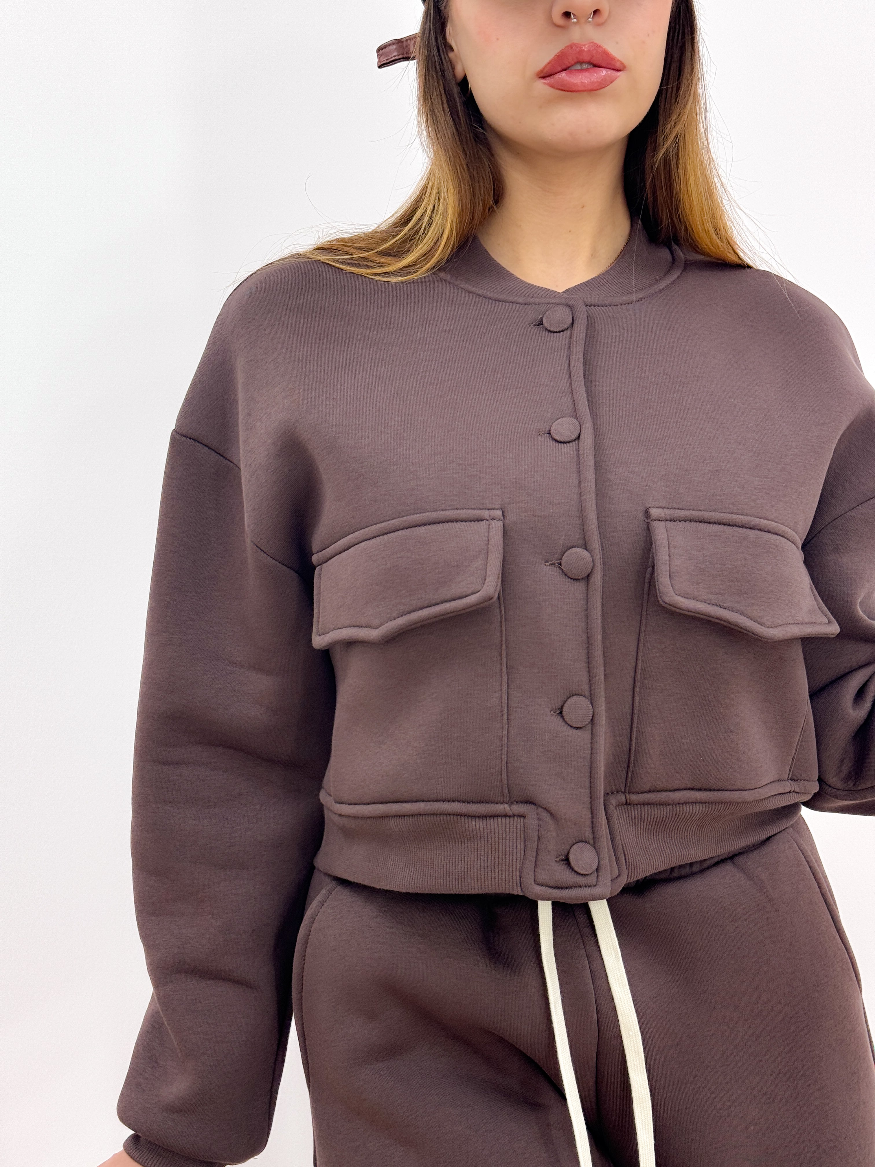 Coordinato Bomber MARRONE