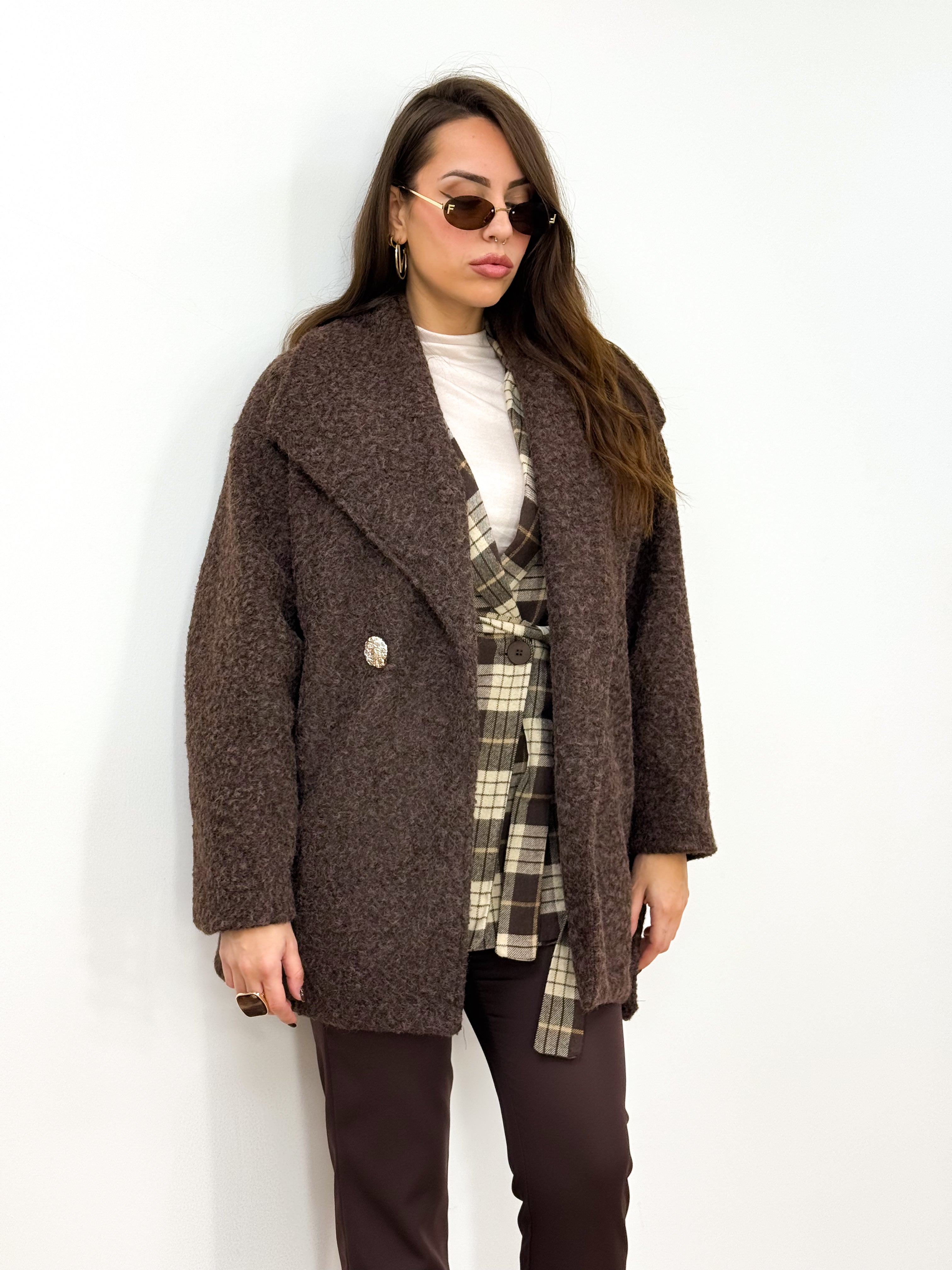 Cappotto Midi-Glenda Marrone