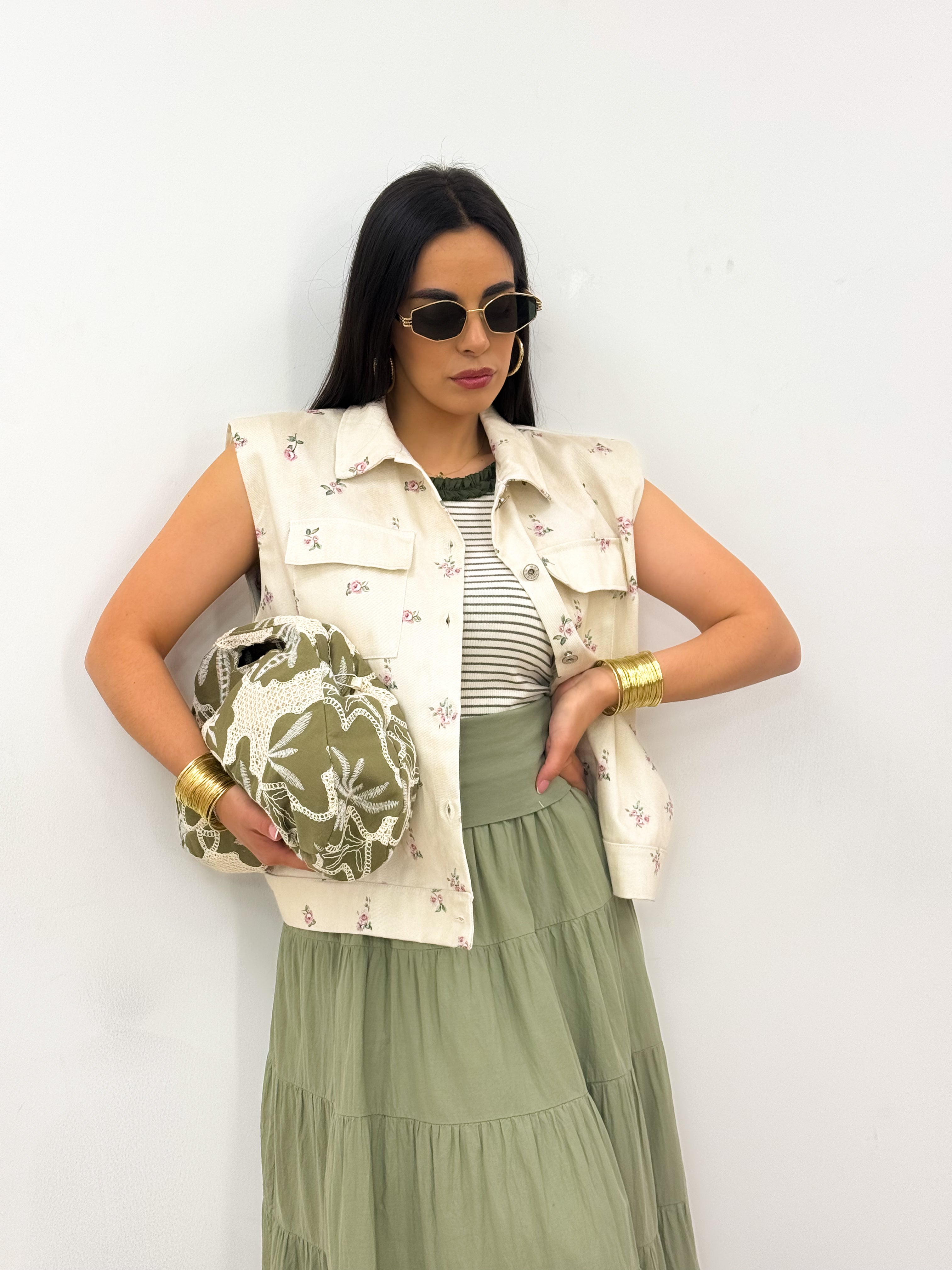 Gonna SAVIRA verde militare