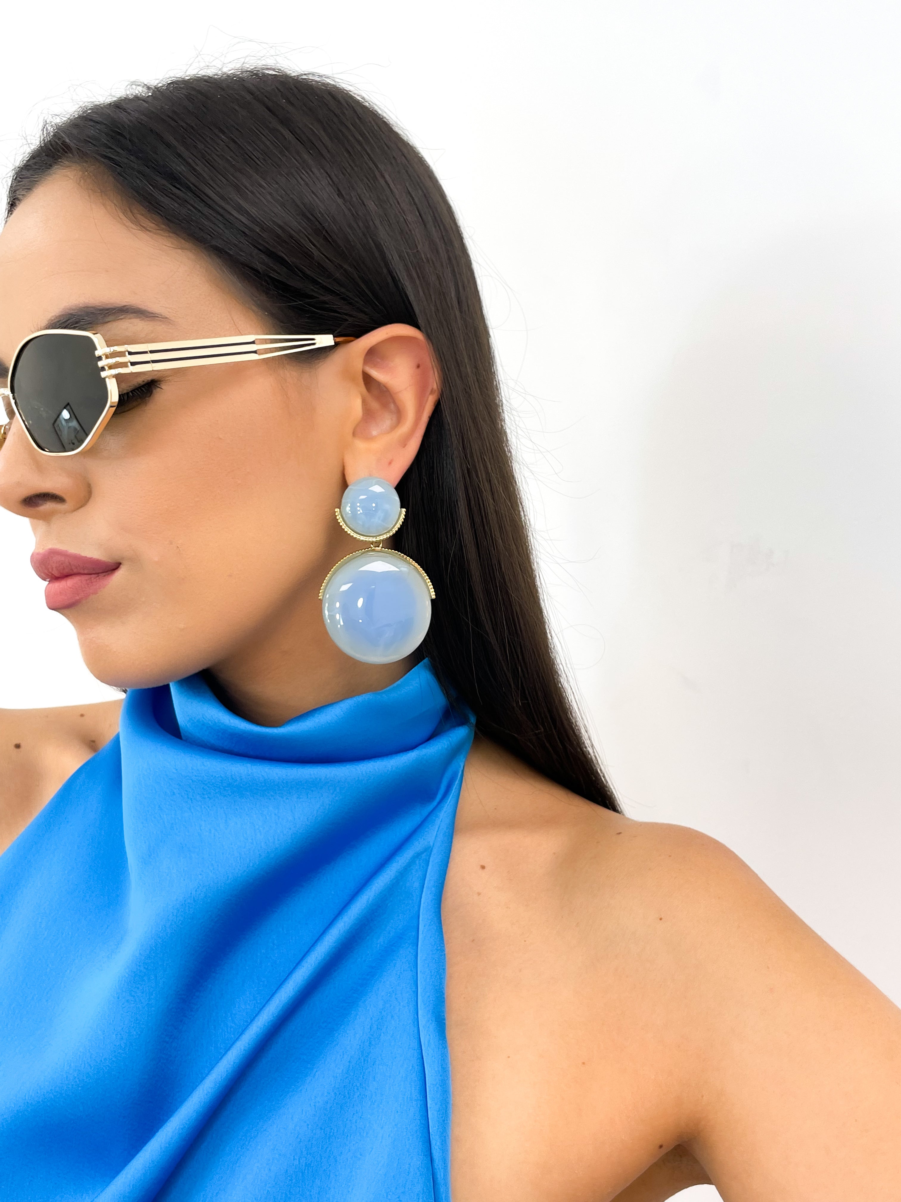 Orecchini pendente azzurro