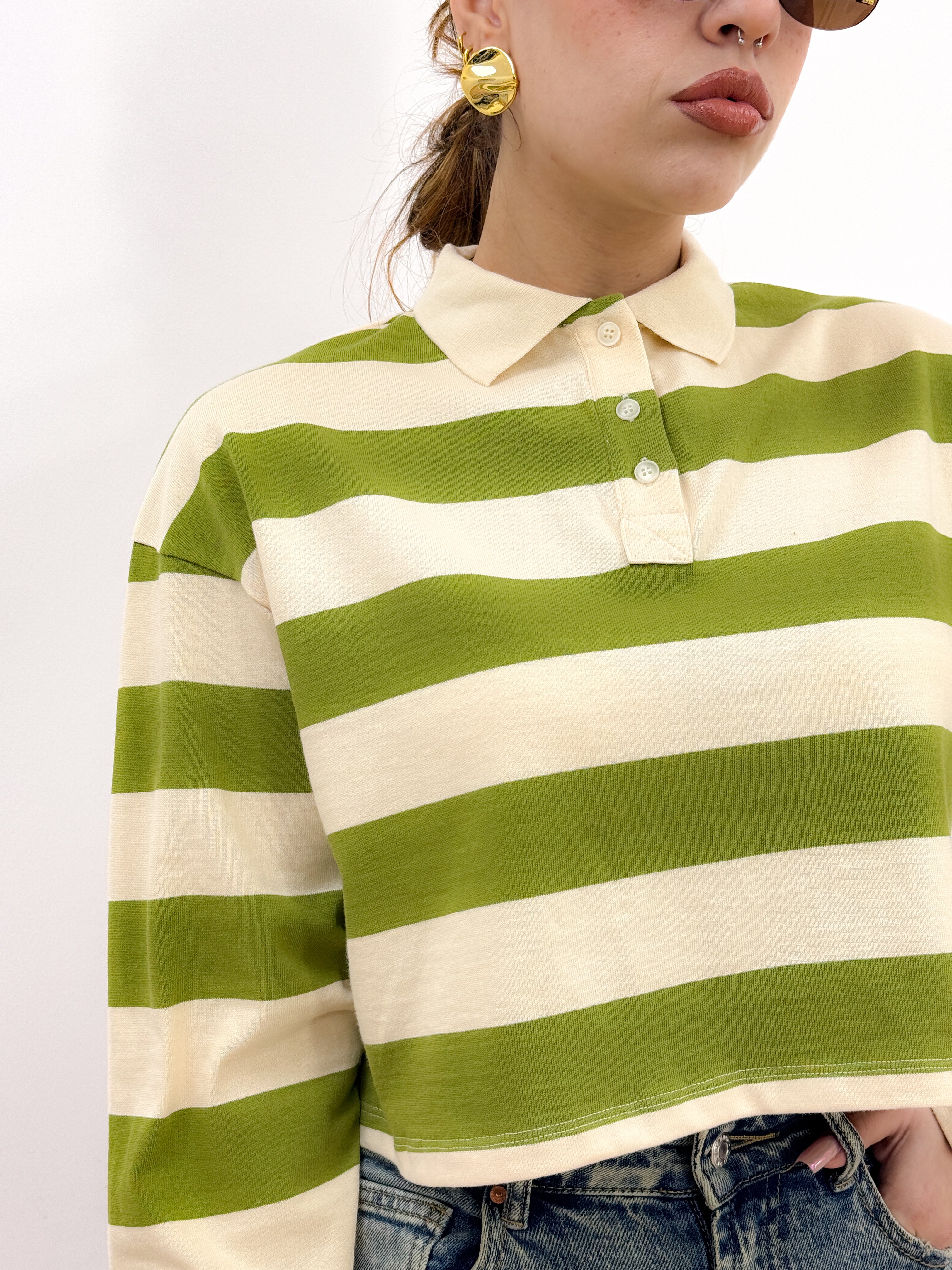 Polo Crop Lumina VERDE
