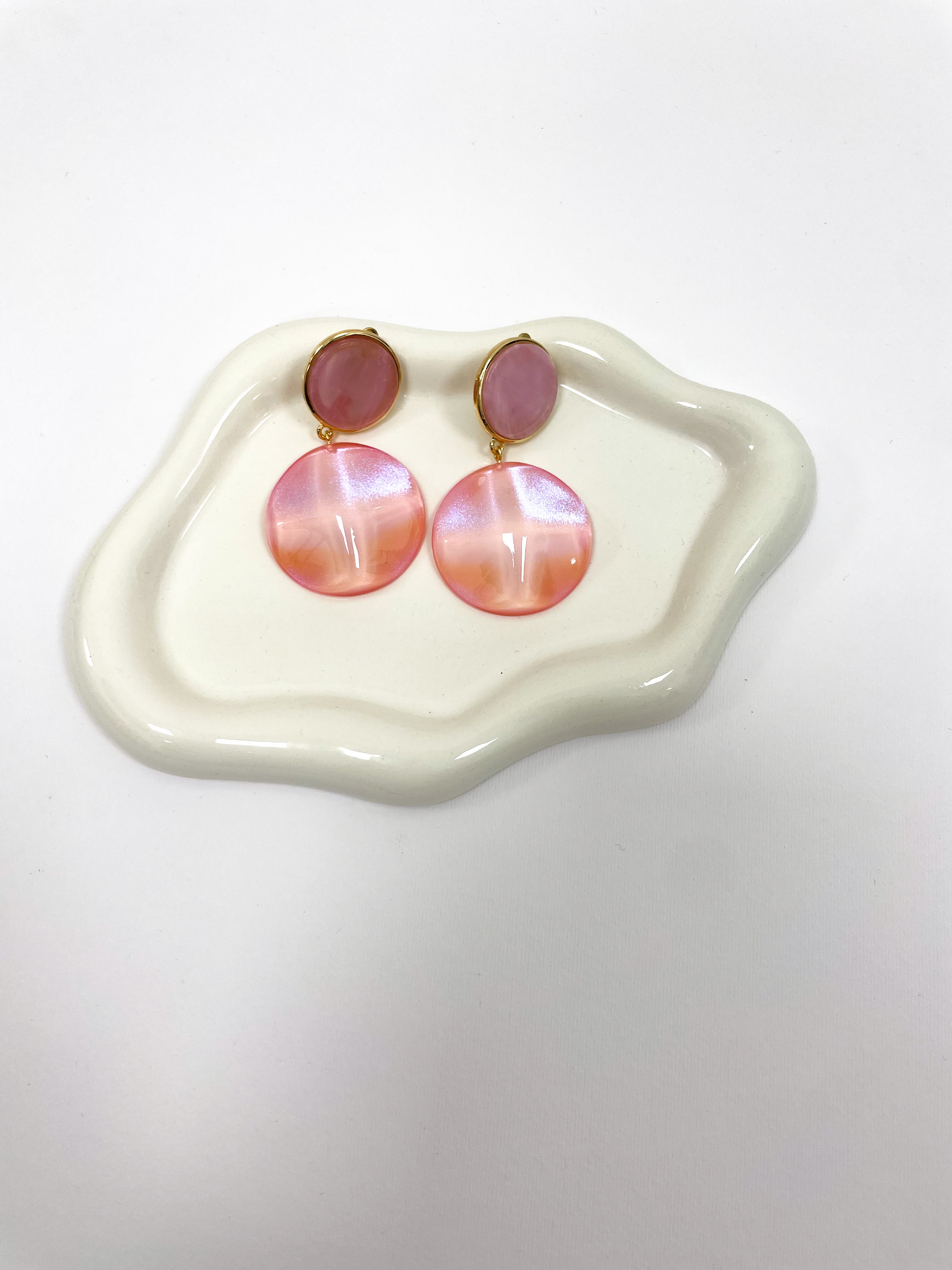 Orecchini pendente rosa