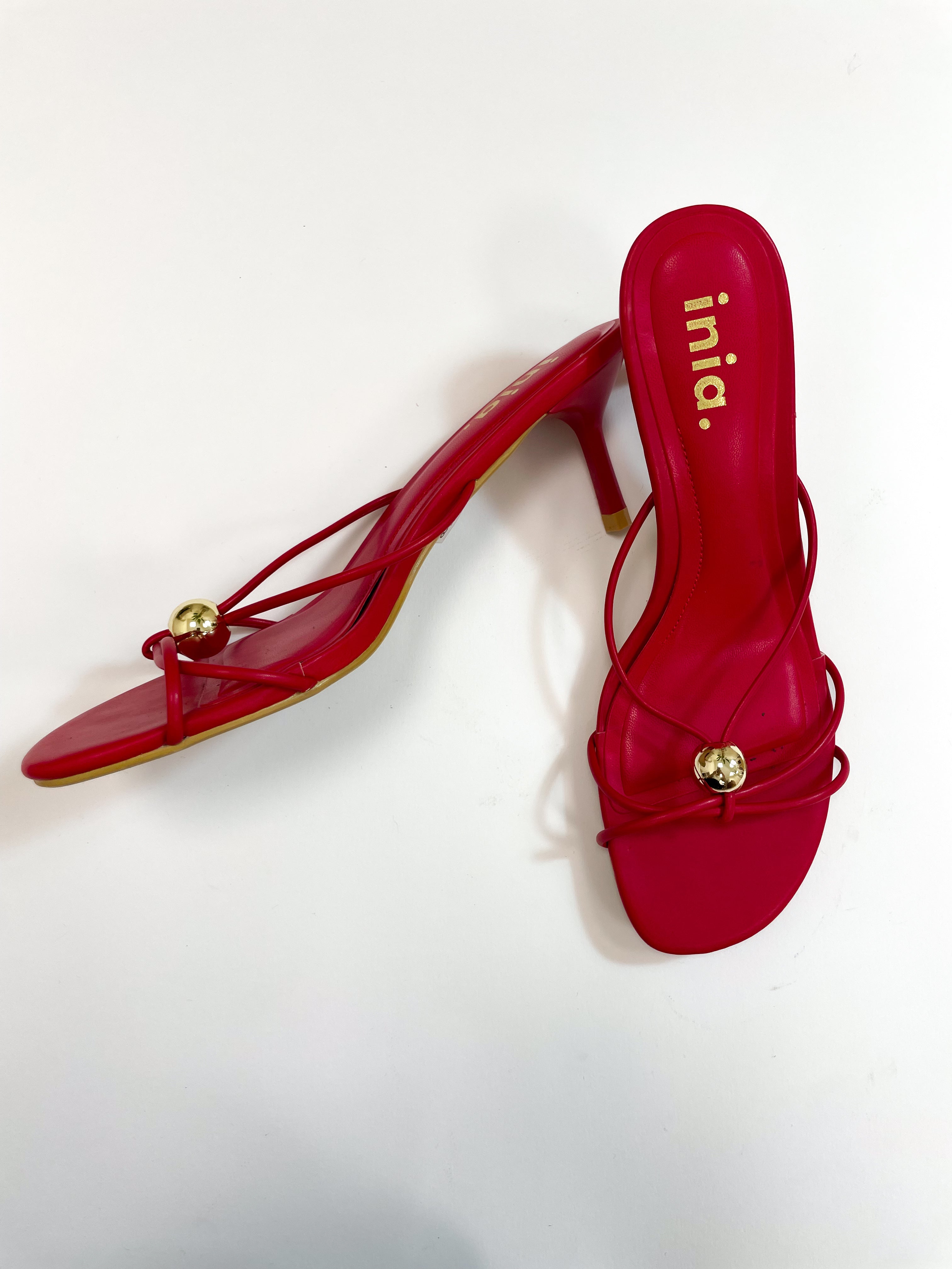 Sandali ecopelle rosso