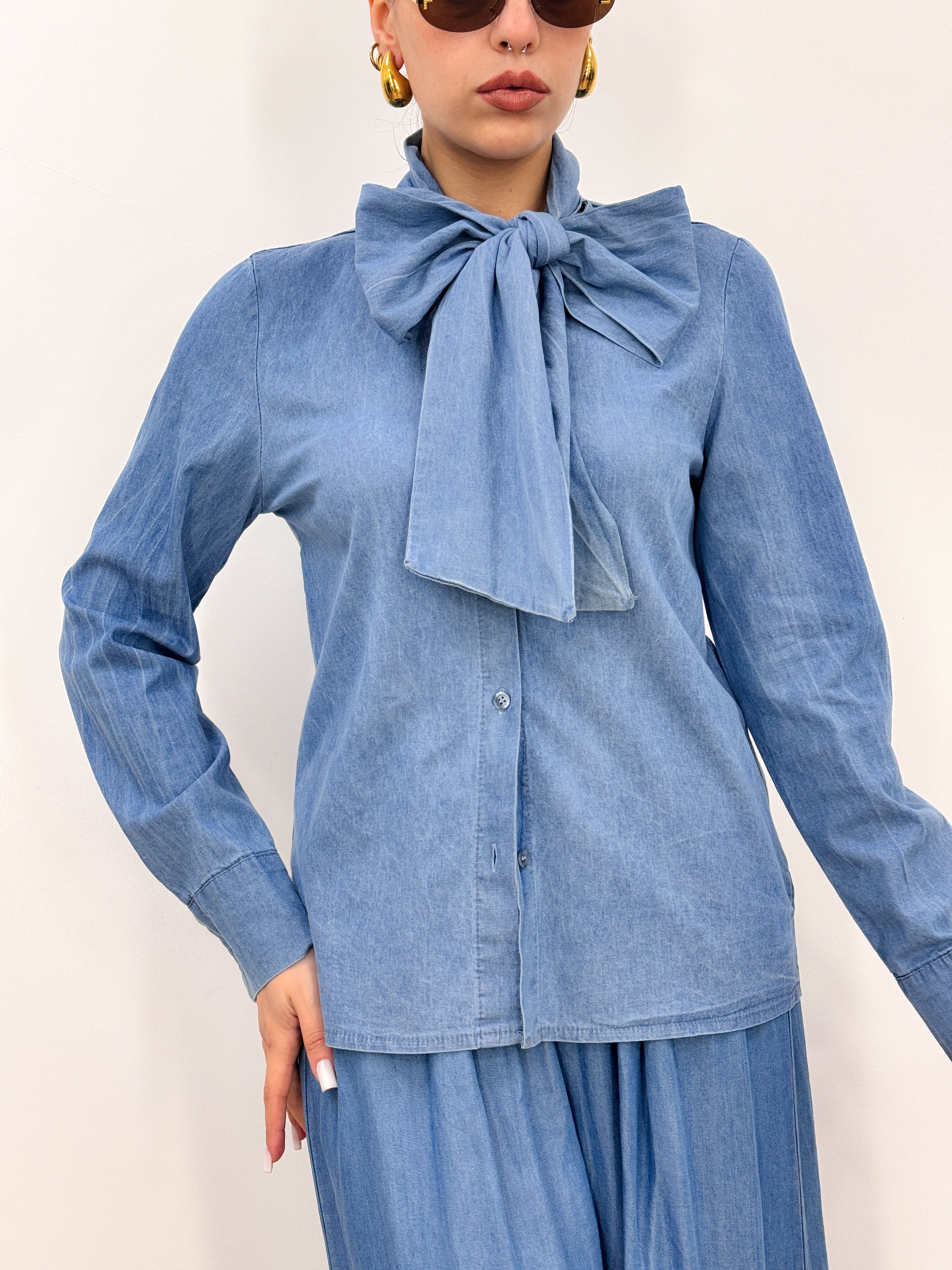 Camicia Denim Fiocco
