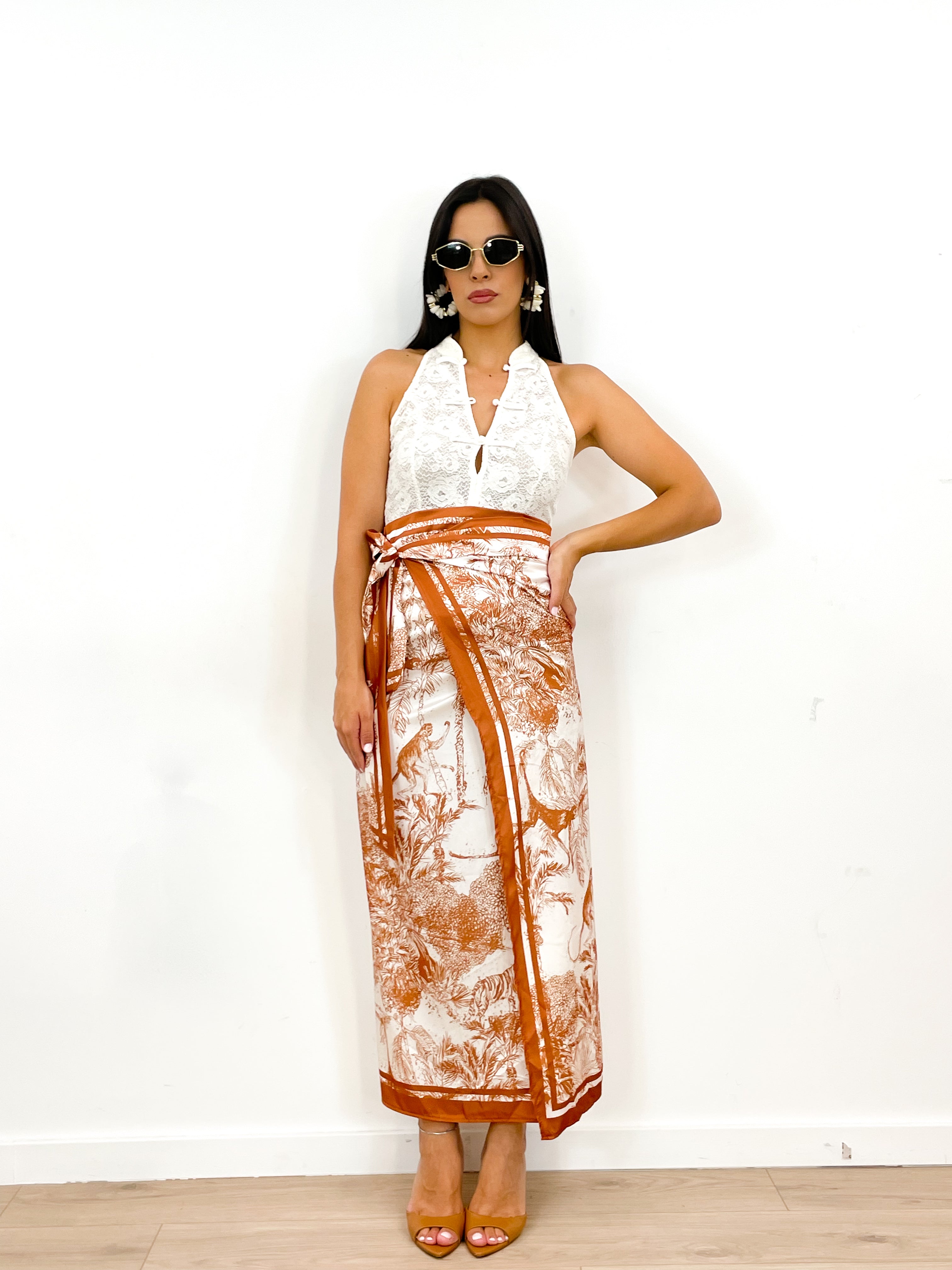 Top pizzo roseto bianco