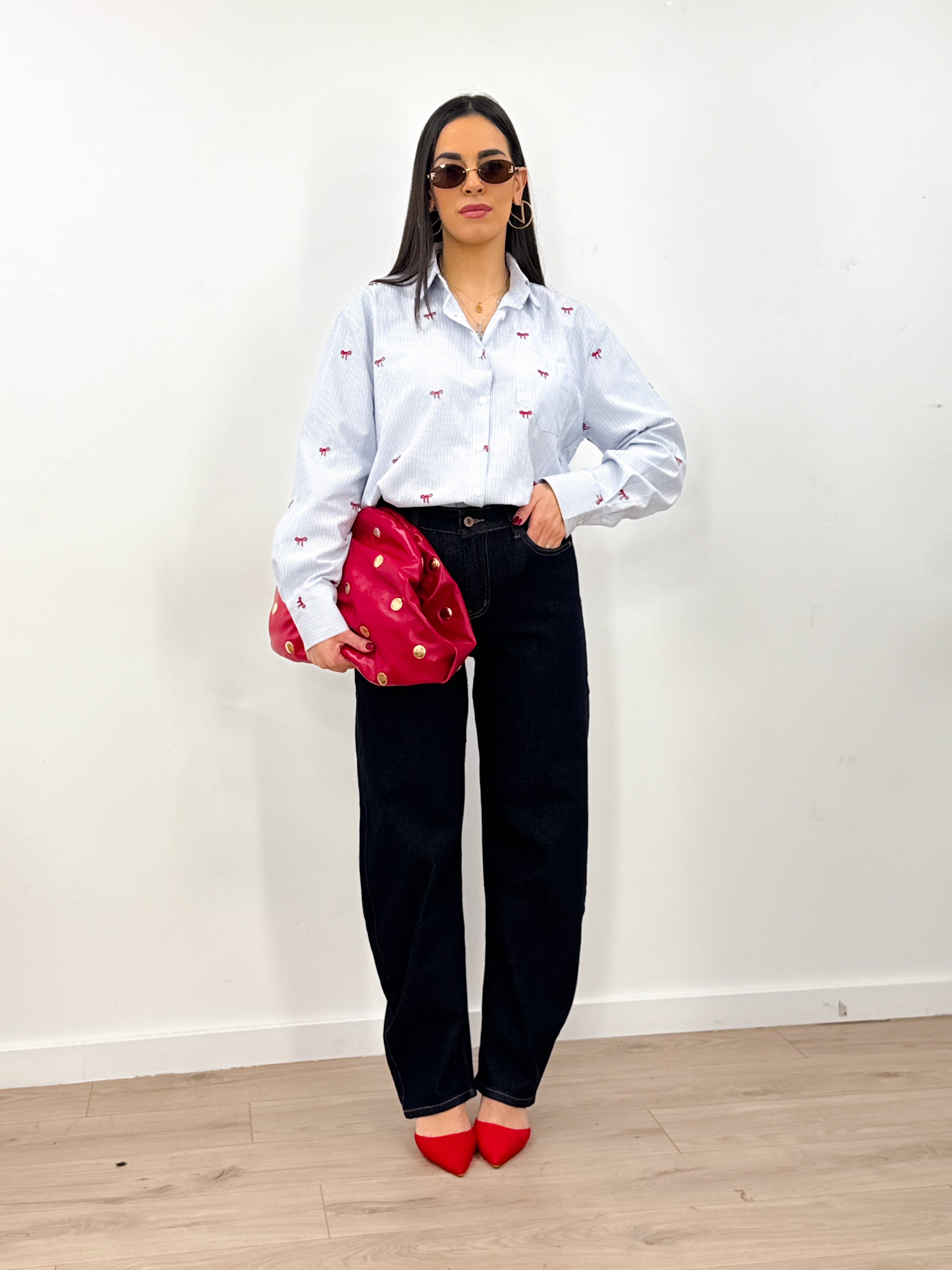 Camicia Flake Celeste