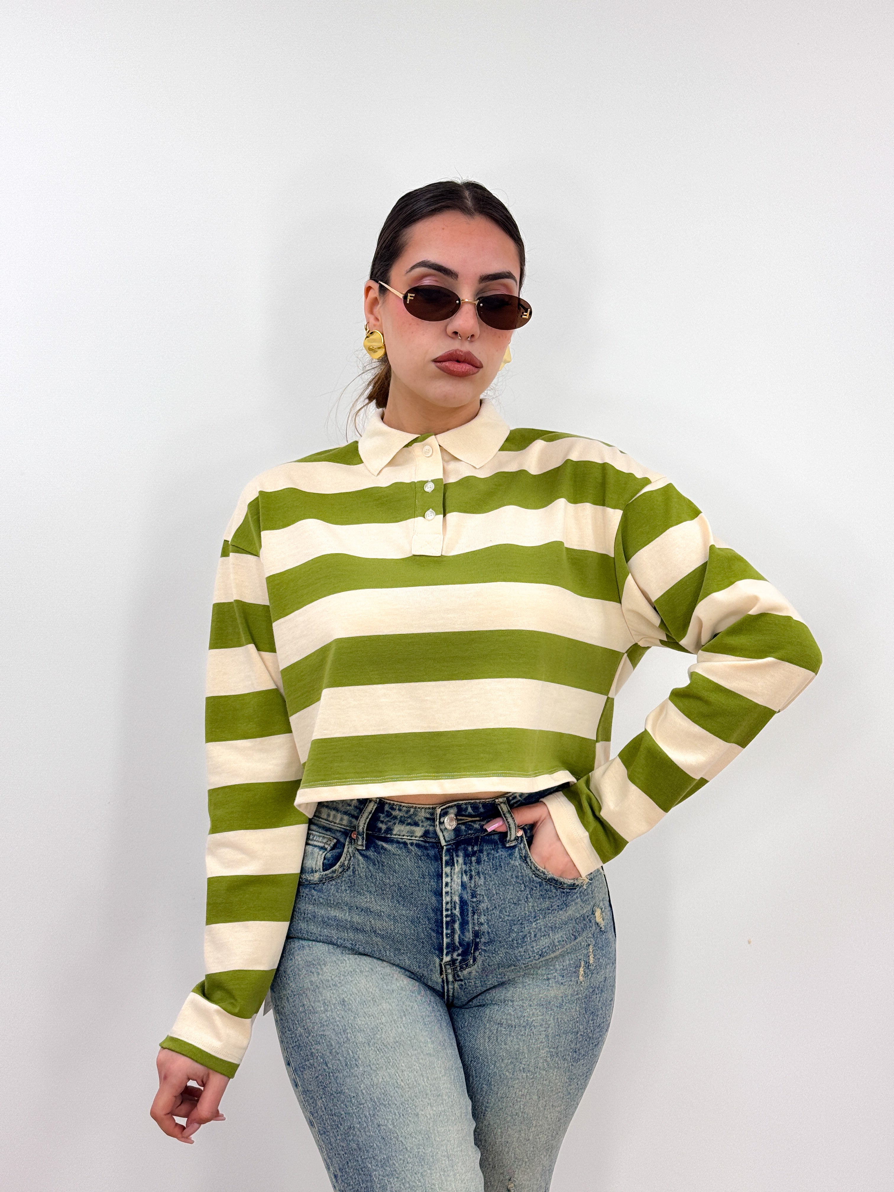 Polo Crop Lumina VERDE