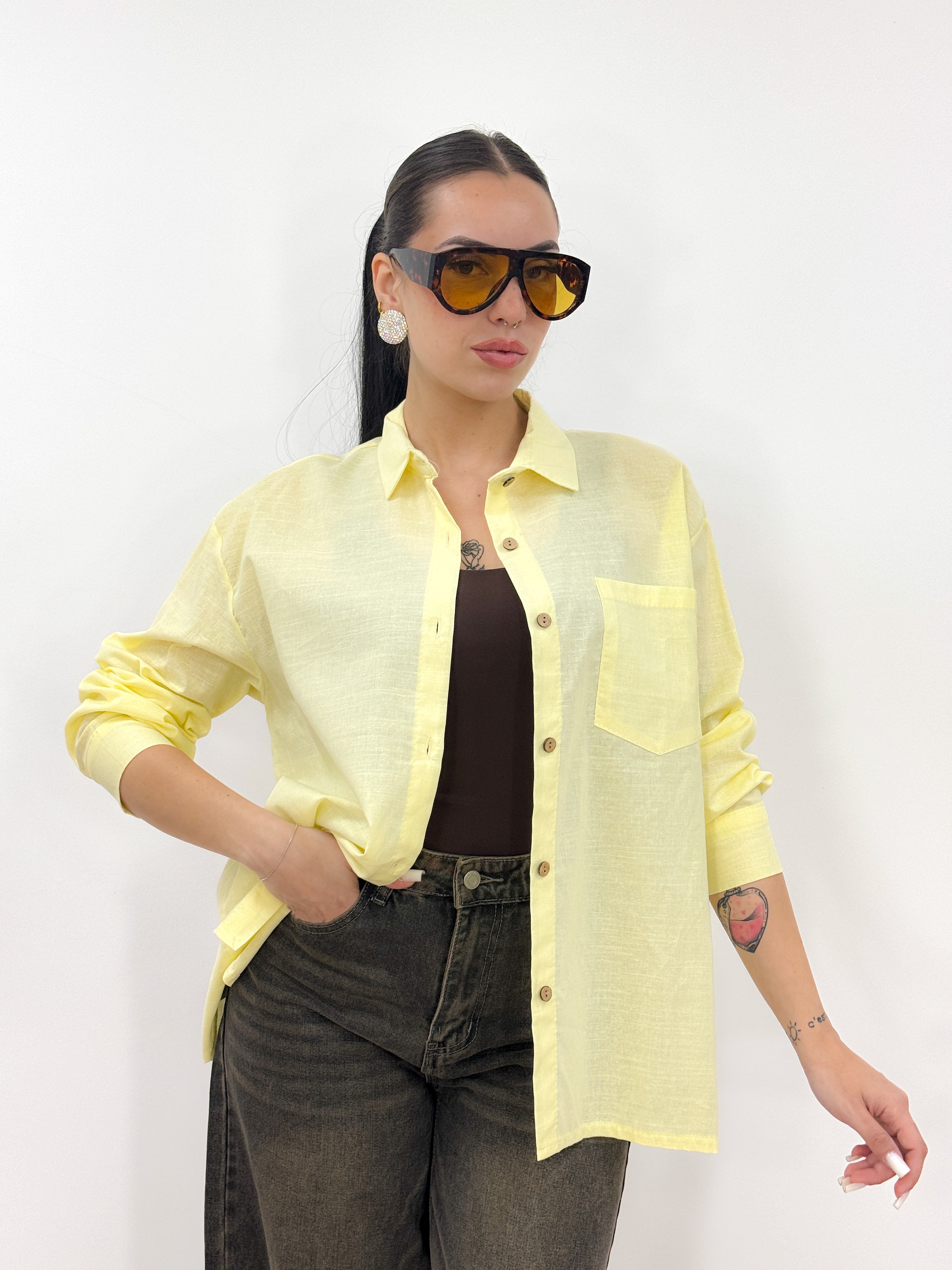 Camicia Lino GIALLO