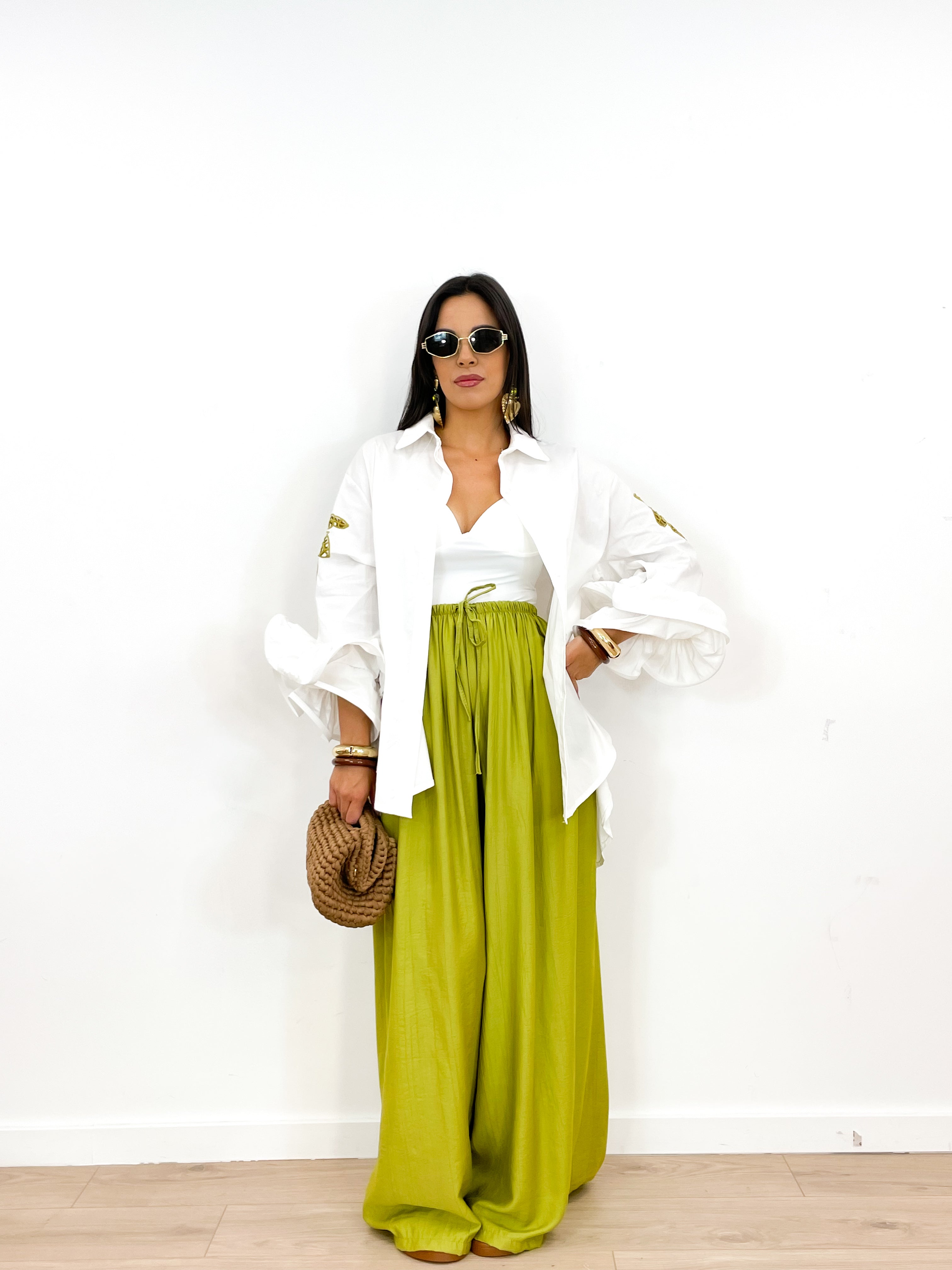 Pantalone AMBER verde acido